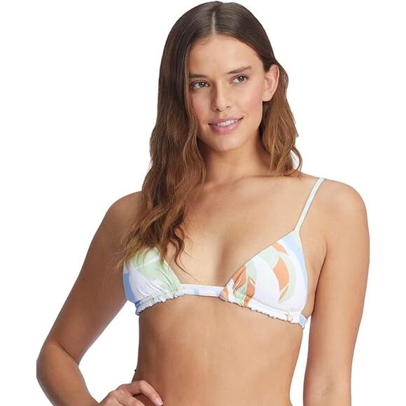 NEW Roxy Wildflowers Reversible Tiki Triangle Bikini Top MEDIUM - Picture 1 of 3